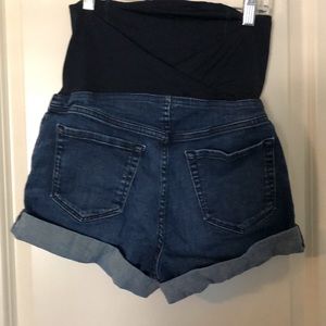 Maternity jean shorts